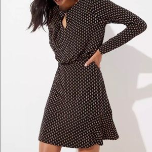 Loft Bloom Keyhole Flounce Dress